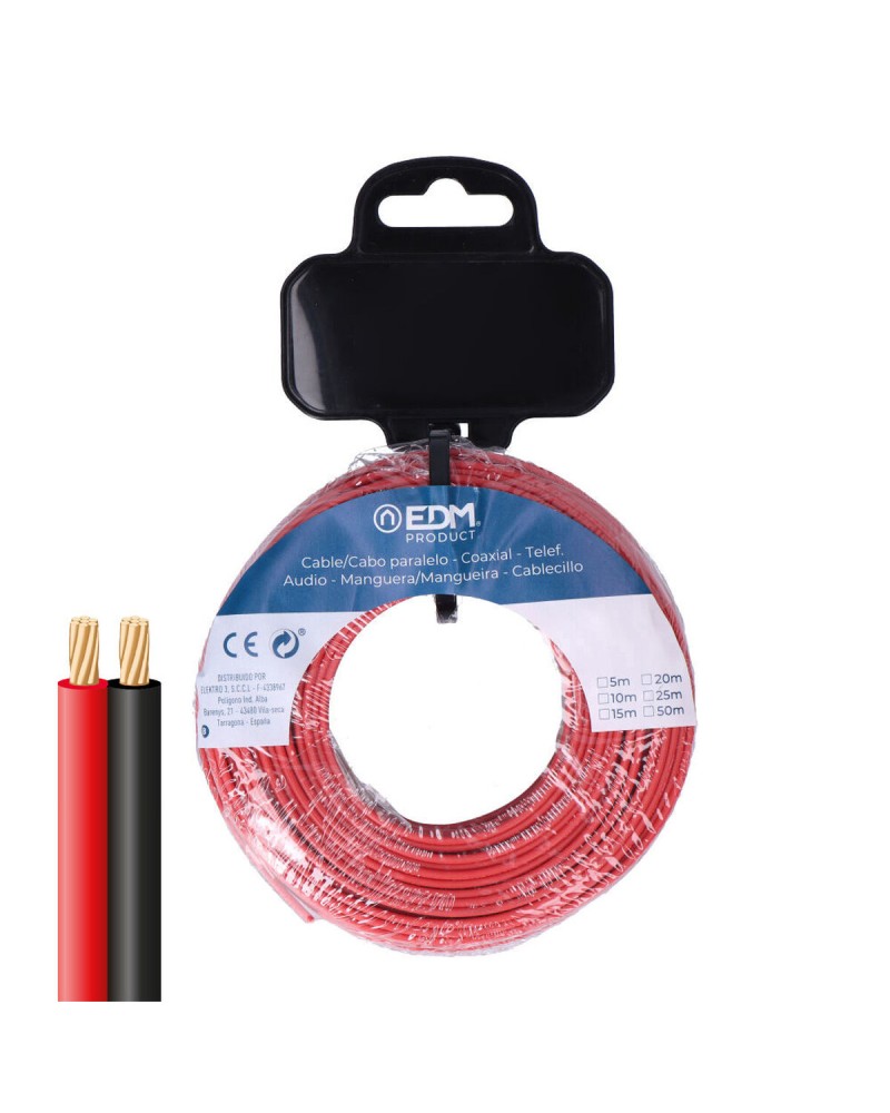 50m Flat EDM Parallel Cable, 2 x 1mm, for Precision Machining
